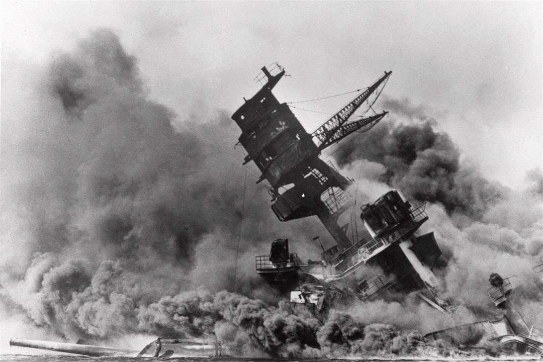 Smoke-rises-from-the-battleship-USS-Arizona