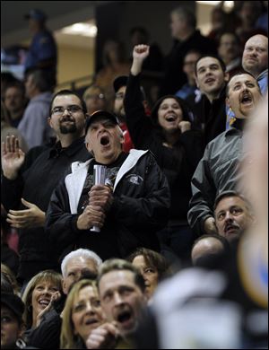 The ECHL’s 24 teams have an aggregate attendance of 1,184,772, a few of them seen here at Huntington Center, through Sunday’s games.