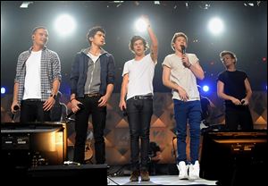 One Direction on stage in New York for Z100's Jingle Ball concert earlier this month.