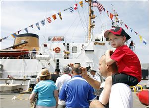 Vessels in town for Navy Week in August drew crowds to visit the ships tied up on both sides of the Maumee. 