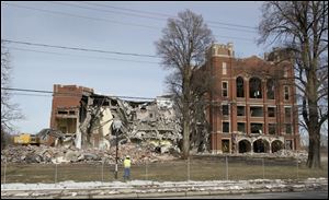 Libbey High School, in South Toledo, fell in early 2011. The site is one of about two dozen that are vacant in the Toledo district.