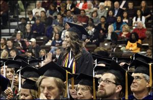 Katrin McBroom is recognized for graduating with University Honors during Bowling Green State University’s 275th fall commencement.