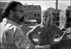 Claire Danes as Carrie Mathison, right, and Mandy Patinkin as Saul Berenson in a scene from the second season of 'Homeland.'