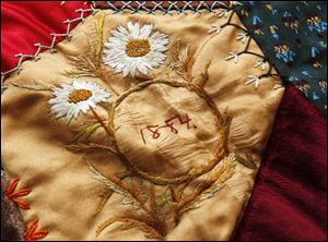 A hand-stitched quilt made by Barney Stickles grandmother Bertha Hirsch in 1884.