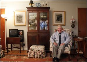 Barney Stickles decorates with antiques in his home. Study before you buy, he says.