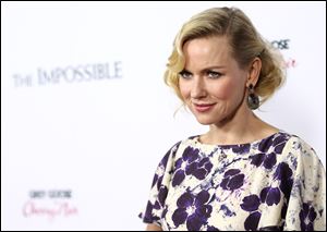 Actress Naomi Watts has received best-actress nominations from the Screen Actors Guild and the Golden Globes for her portrayal of Maria, who’s separated from her husband and two youngest boys, and caught in a raging current of water and debris with her oldest son (a remarkable Tom Holland).
