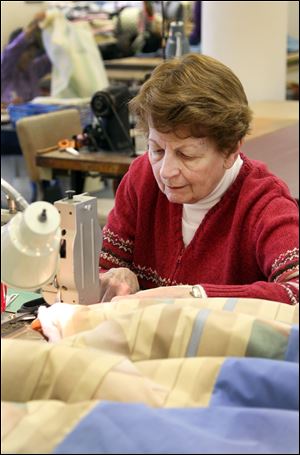 Community Hero Eileen Beegle makes sleeping bags for the homeless in Cleveland Heights.