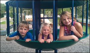From left, Logan, Madalyn and Paige Hayes whose bodies were found in a garage with the bodies of their grandmother Sandy Ford and uncle Andy Ford November 12, 2012. The deaths were the result of a murder-suicide.
