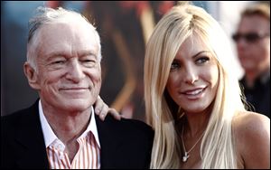 Hugh Hefner, left, and Crystal Harris, seen here in 2010, were married on New Year's Eve.