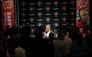 Wisconsin athletic director Barry Alvarez will coach the Badgers after head coach Bret Bielema left for Arkansas.