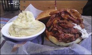 Lake Michigan Braised Pork with garlic mashed potatoes.