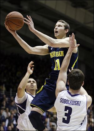 Michigan guard Nik Stauskas had 10 points in the game.