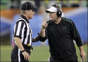 A person familiar with Cleveland's coaching search says the team will not be hiring Oregon coach Chip Kelly, who nearly reached an agreement with the Browns on Friday. 