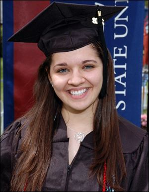 Sandy Hook Elementary School teacher Victoria Soto is shown at her graduation from Eastern Connecticut University.