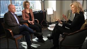 Former U.S. Rep. Gabby Giffords appeared with her husband Mark Kelly tonight on ABC World News with Diane Sawyer.