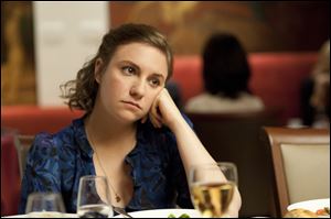 Lena Dunham in a scene from the series 'Girls.'