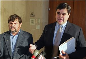 Toledo Councilmen Mike Craig and Joe McNamara attended the meeting with the Democratic Party's executive committee.