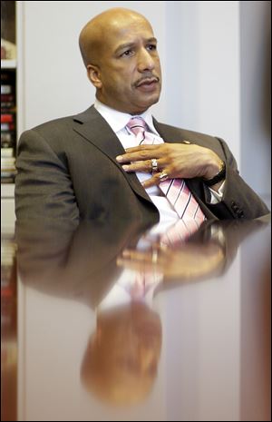 New Orleans Mayor Ray Nagin speaks during an interview in his office at City Hall in New Orleans. The former New Orleans mayo was indicted Friday, Jan. 18, 2013 on 21 corruption charges including wire fraud, bribery and money laundering. 