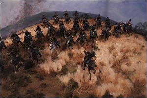 A diorama of of the Battle of Gettysburg is featured at the Monroe museum, which is said to have the single largest collection of artifacts pertaining to Gen. George Armstrong Custer.  