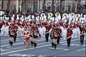 The marching band from Miami University in Oxford, Ohio, is just one of the bands to perform during the inaugural parade after the ceremony.