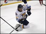  Kyle Rogers, of the Toledo Walleye, says veterans on the team like himself help ease the transition of losing so many teammates to promotions.