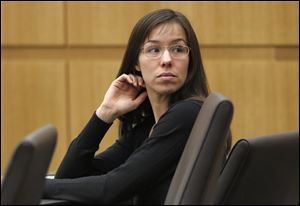 Jodi Arias appears for her trial in Maricopa County Superior court in Phoenix. Arias is charged with murder in the death of her boyfriend, Travis Alexander, and prosecution is seeking the death penalty.