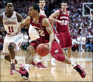 Wisconsin guard Traevon Jackson, son of  Jim Jackson who played at Macomber and Ohio State, averages 5.8 points per game.