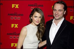 Keri Russell and Matthew Rhys attend the premiere of the FX television series 