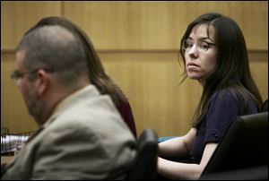 Defendant Jodi Arias appears in court for her murder trial at the Maricopa County Superior Court on Monday, in Phoenix.
