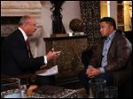  Talk show host Dr. Phil McGraw, left, interviews Ronaiah Tuiasosopo during taping for the 