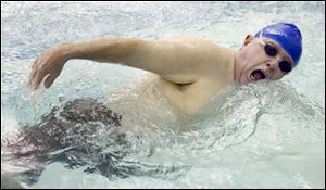 Don Smith swims laps at the YMCA in Defiance, Ohio. Mr. Smith has been swimming to raise money for Diabetes Youth Services since 2004. He has raised nearly $78,000 during that time.