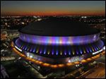  The Superdome, where the NFL Super Bowl XLVII football game between the San Francisco 49ers and Baltimore Ravens will be played, is seen at sunset today in New Orleans.