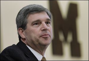 University of Michigan athletic director Dave Brandon was the keynote speaker Friday at the KeyBank Global Leaders Forum at the University of Toledo 