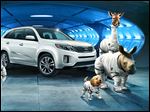  In the Hyundai  Super Bowl advertisement, Kia invents a fanciful way that babies are made, blasting in from a baby planet in its 