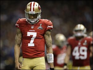 San Francisco 49ers quarterback Colin Kaepernick led a dramatic Super Bowl rally, but fell short in a 34-31 loss to the Baltimore Ravens.