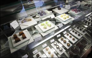 Hand crafted chocolates at Nancy Bontrager's Stella Leona artisan chocolates in Pettisville.