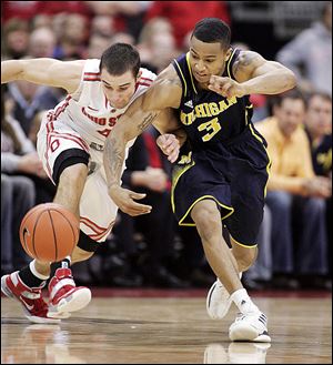 Ohio State's Aaron Craft, left, and Michigan's Trey Burke will once again battle for supremacy in the Big Ten, this time in Ann Arbor. OSU beat UM 56-53 in Columbus earlier this season.