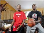  Bowling Green’s Vitto Brown, left, and Whitmer’s Nigel Hayes will be teammates next season at Wisconsin. Brown has a 3.8 grade-point average, while Hayes has a 4.1 GPA and is in the top 10 in his class. The 6-foot-8 Brown has scored 1,020 career points, while the 6-7 Hayes has 1,232.
