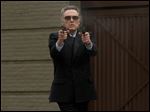  This film image released by Roadside Attractions shows, Christopher Walken as Doc, left, and Al Pacino as Val, in a scene from 