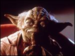  Yoda, a puppet character from Star Wars.