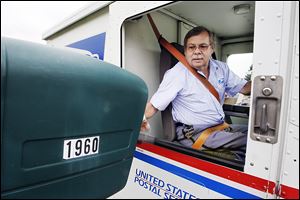 Randy Warner of Oregon, a longtime postal worker,  has delivered mail on the same route in Northwood for more than three decades.
