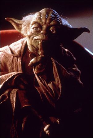 Yoda, a puppet character from Star Wars.