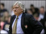  St. John's head coach Ed Heintschel reacts to a call during a game last season.