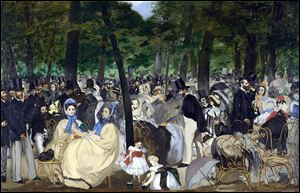 ‘Music in the Tuileries Gardens’ is among the Manet works on display in London. The painting was not part of the earlier Manet exhibit in Toledo.