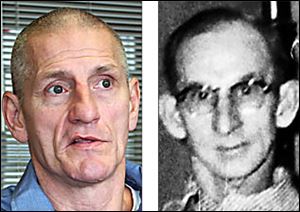 Michael Ustaszewski, left, was convicted of stabbing Henry B. Cordle in 1977 at the downtown YMCA.