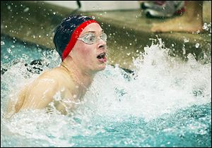 Nick Brodie of St. Francis took third place in the 50-yard freestyle.