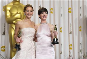 Jennifer Lawrence, with her award for best actress in a leading role for 