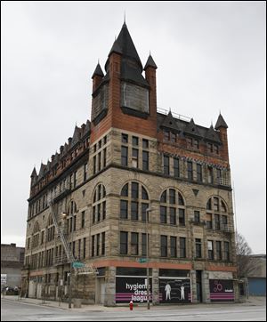The Pythian Castle, at the corner of Jefferson Avenue and Ontario Street, was built in 1890 by a highly secretive organization called the Knights of Pythias.  