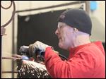  The intermediate artistic welding class at Owens Community College is taught by James Havens, a retired Ironworker.