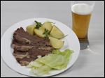  Corned beef, cabbage, potatoes and beer.